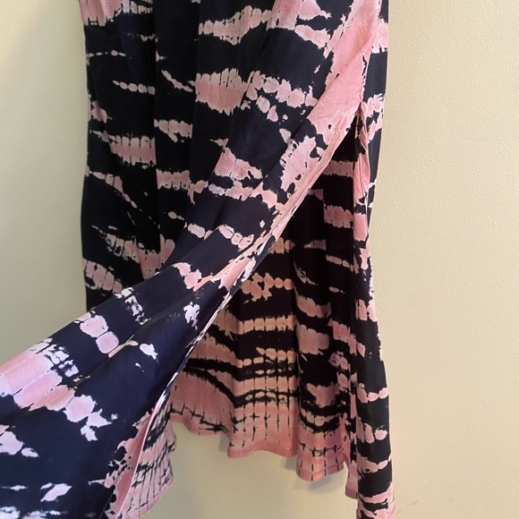 YOUNG FABULOUS & BROKE Pink Tie Dye Midi Skirt - Picture 4 of 5